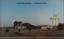 Midway Motel Onawa Iowa Postcard Postcard Postcard