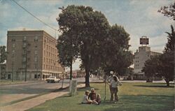 Skyline of Del Rio, Texas Postcard