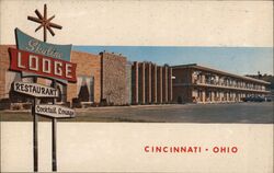 Skyline Lodge Motel, Cincinnati Ohio Postcard Postcard Postcard