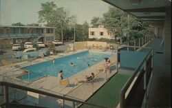 Golden Link Loduge, view of swimming pool, balconies St. Joseph, MI Postcard Postcard Postcard