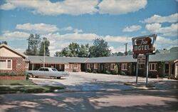 Rock Trim Motel, Sheridan WY Postcard