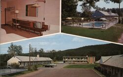 Holiday Motel, Brattleboro VT Postcard