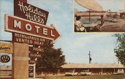 Holiday Hills Motel with Pool Postcard