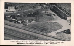 Dunwandrin Lodge Aerial View Sherman, TX Postcard Postcard Postcard