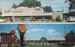 Clarks Motel and Restaurant Postcard