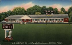 Terrace Motel, U.S. Highway 220 Postcard