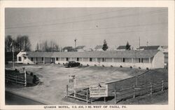 Quaker Motel, U.S. 30 Paoli, PA Postcard Postcard Postcard