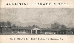 Colonial Terrace Motel Postcard