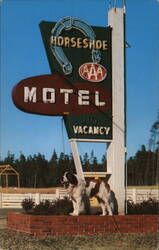 Horseshoe Motel Vacancy Postcard