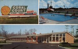 Coral Court Motel Rocky Mount, NC Postcard Postcard Postcard