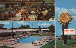 Quality Courts Motel Coral Rocky Mount, NC Postcard Postcard Postcard