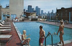 Rooftop Swimming Pool at the Holiday Inn New York, NY Postcard Postcard Postcard