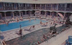 Shore Motel Swimming Pool Postcard