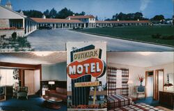 Dunkirk Motel with Vacancy Sign Postcard