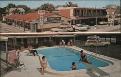 Heated Pool at Hancock's Hotel Court & Restaurant Postcard