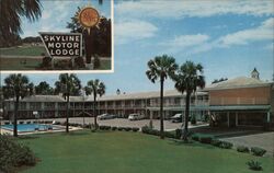 Skyline Motor Lodge Postcard