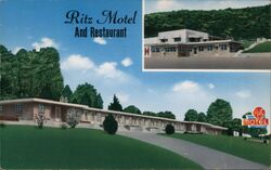 Ritz Motel And Restaurant Postcard Postcard Postcard