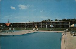 Howard Johnson's Motor Lodge Pool West Boylston, MA Postcard Postcard Postcard