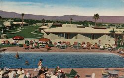 Palm Springs California Pool Postcard