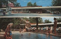 Motel Crossroads Pool Statesboro, GA Postcard Postcard Postcard