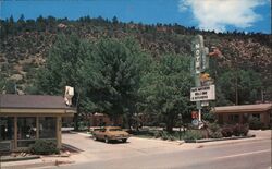 Siesta Motel with AMC Javelin Postcard