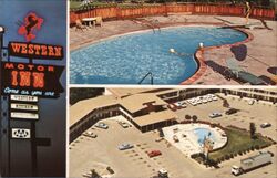 Western Motor Inn, Pool Denver, CO Postcard Postcard Postcard