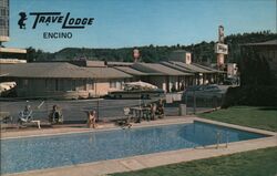 Travelodge Encino Pool Postcard