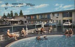 Santa Cruz Travelodge Pool Postcard