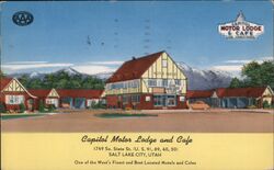 Capitol Motor Lodge and Cafe Salt Lake City, UT Postcard Postcard Postcard