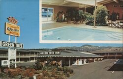 Green Tree Inn, San Simeon CA Postcard