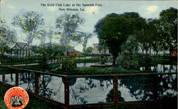 The Gold Fish Lake At The Spanish Fort New Orleans, LA Postcard Postcard