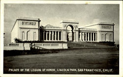 Place Of The Legion Of Honor, Lincoln Park Postcard