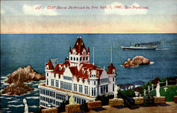 Cliff House By Fire Sept. 7,1907 San Francisco, CA Postcard Postcard