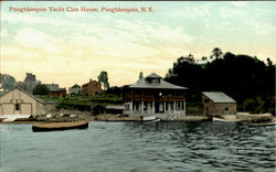 Poughkeepsie Yatch Club House New York Postcard Postcard