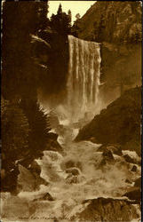 Vernal Falls Yosemite Valley Postcard