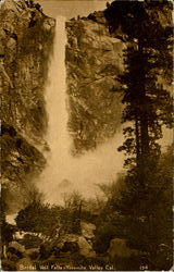 Bridal Veil Falls - Yosemite Valley Postcard