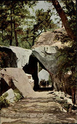 The Stage Approaching Arched Rock Postcard