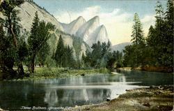 Three Borthers Yosemite Valley, CA Yosemite National Park Postcard Postcard