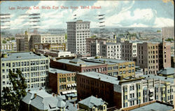 Birds Eye View From Third Street Los Angeles, CA Postcard Postcard