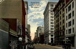 Spring Street Looking North From Sixth Street Postcard