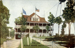 The Inn Black Hawks Watch Tower Postcard