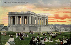 Sunset Cheesman Park Postcard