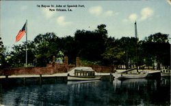 On Bayou St. John At Spanish Fort New Orleans, LA Postcard Postcard