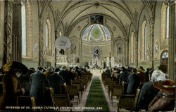 Interior Of St. John'S Catholic Church Hot Springs, AR Postcard Postcard