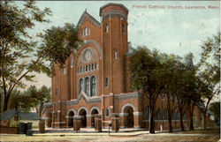 French Catholic Church (Ste Anne) Lawrence, MA Postcard Postcard