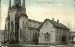 St. Paul'S Catholic Church Negaunee, MI Postcard Postcard