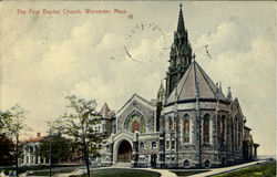 The First Baptist Church Postcard