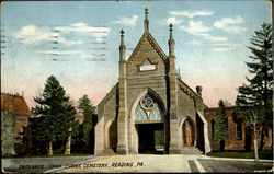 Entrance, Chas Evans Cemetery Postcard