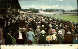 The Finish At Saratoga Race Course New York Postcard Postcard