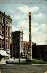 Totem Pole And Pioneer Square Postcard